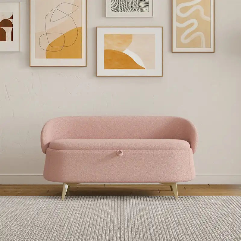 Teddy Fleece Storage Bed Bench