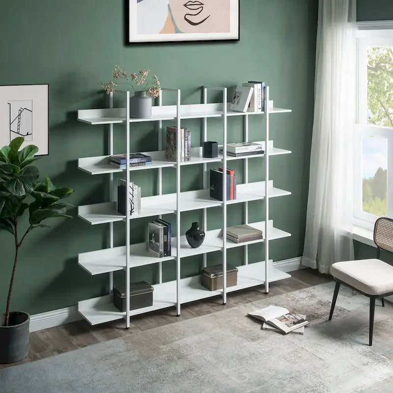5 Tier Bookcase Home Office Open Bookshelf