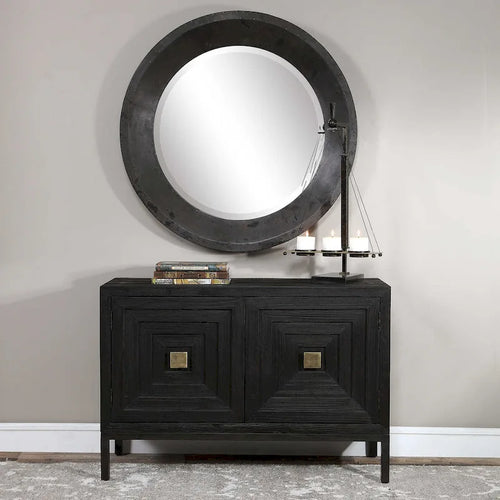 43 Black and Bronze Contemporary 2 Door Cabinet