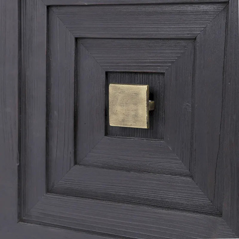 43 Black and Bronze Contemporary 2 Door Cabinet