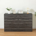 Six-Drawer Dresser Storage Chest Wide Bedroom Organizer Cabinet Gray