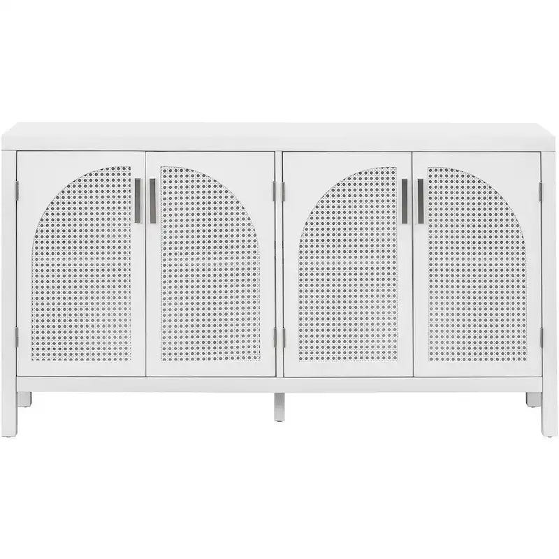 60 Large Storage Space Artificial Rattan Doors Buffet/Sideboard