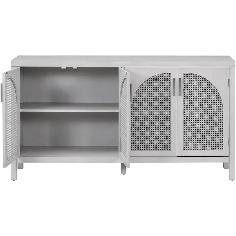 60 Large Storage Space Artificial Rattan Doors Buffet/Sideboard