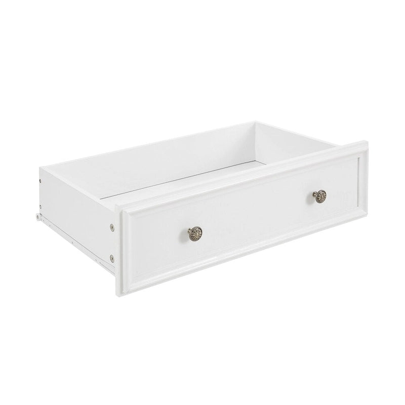5-Drawer Dresser Chest White Black Farmhouse Storage Cabinet Metal Handles