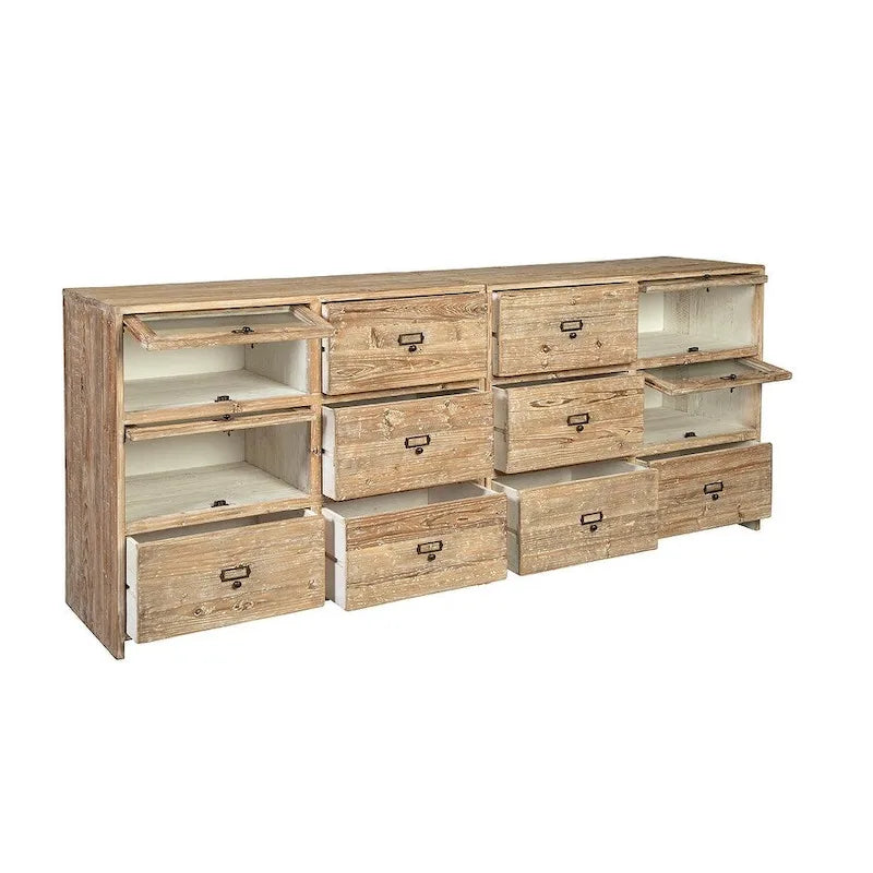 Large Distressed Apothecary Display Chest
