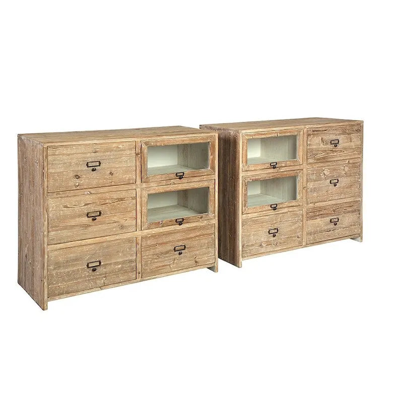 Large Distressed Apothecary Display Chest