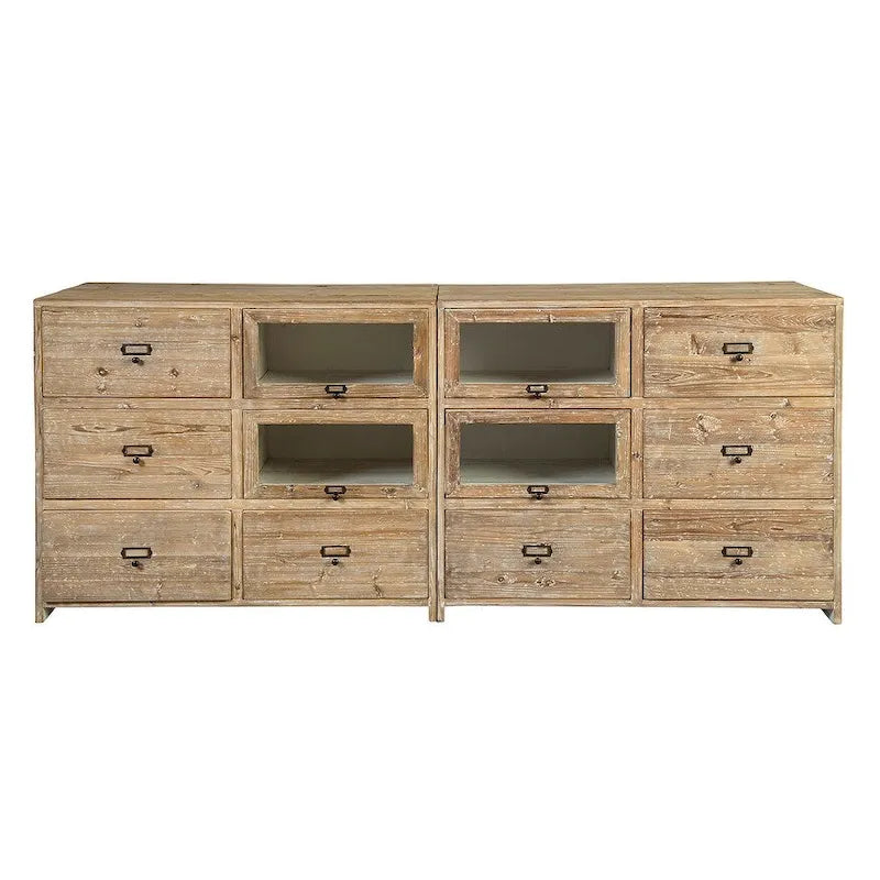 Large Distressed Apothecary Display Chest