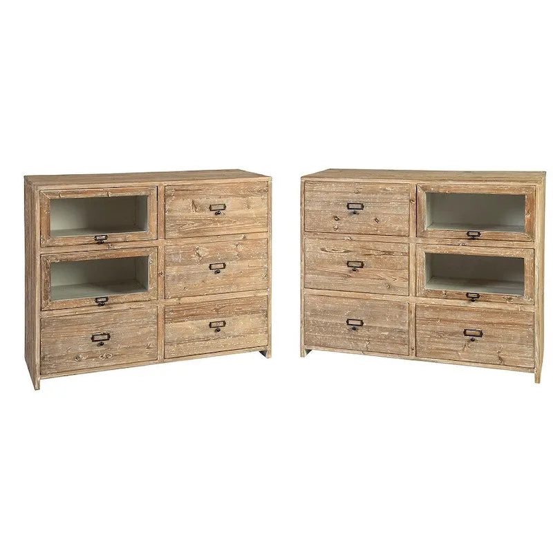 Large Distressed Apothecary Display Chest