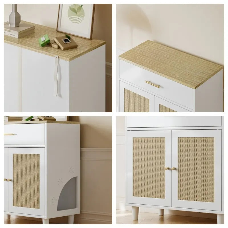 Wooden Sideboard, Storage Cabinet for Living Room