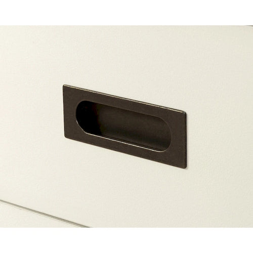 3-Drawer Mobile File Cabinet White with Bronze Hardware and Casters