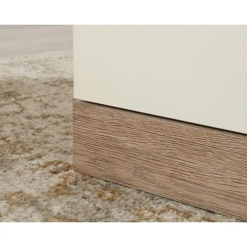 3-Drawer Mobile File Cabinet White with Bronze Hardware and Casters