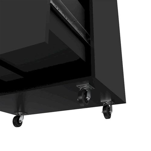 3-Drawer Mobile Storage Cabinet with Casters and Lock, Black