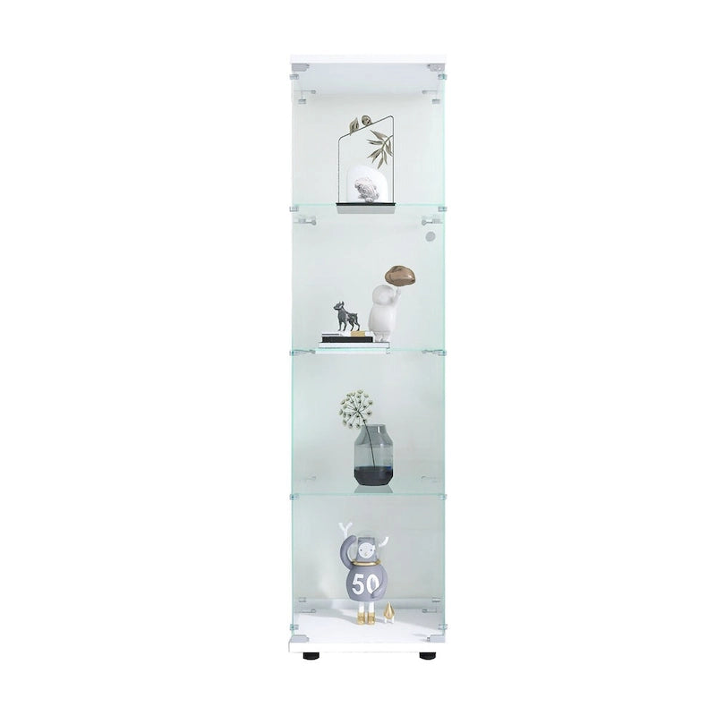 Glass Display Cabinet 4 Shelves with Door