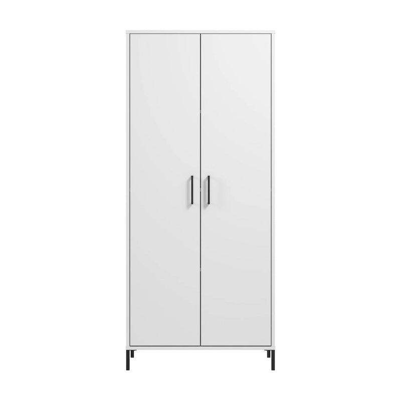 Freestanding Bathroom Storage Cabinet with Adjustable Shelves and Self-Closing Doors White
