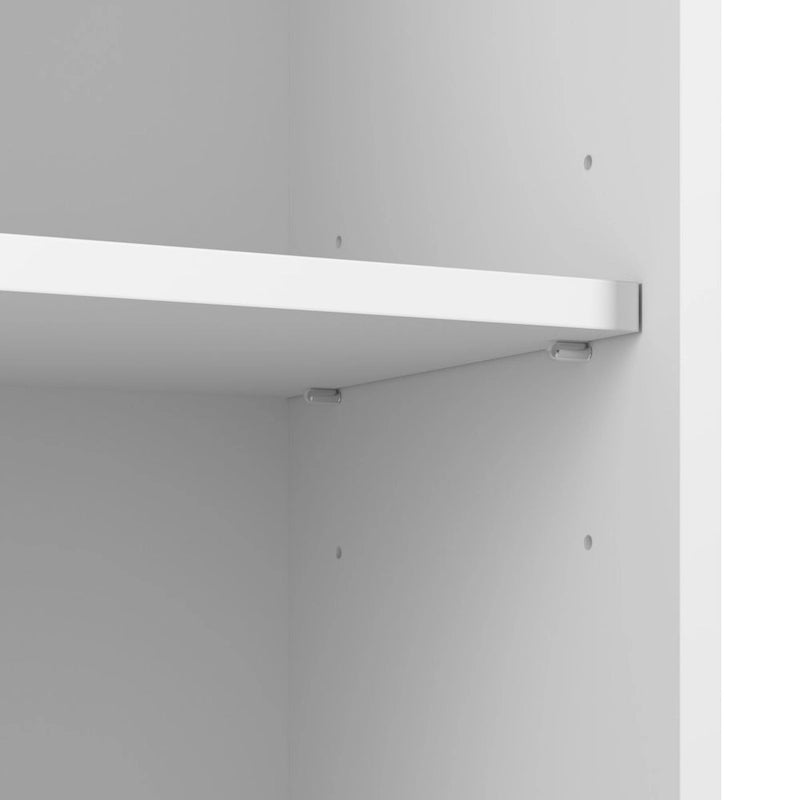 Freestanding Bathroom Storage Cabinet with Adjustable Shelves and Self-Closing Doors White